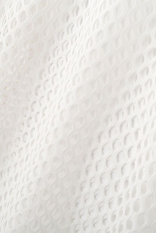 ボックスシルエット メッシュ プルオーバー WHITE