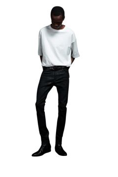 Black Coating EX Fit Leggings Denim Pants ブラックコーティングレギンスデニム