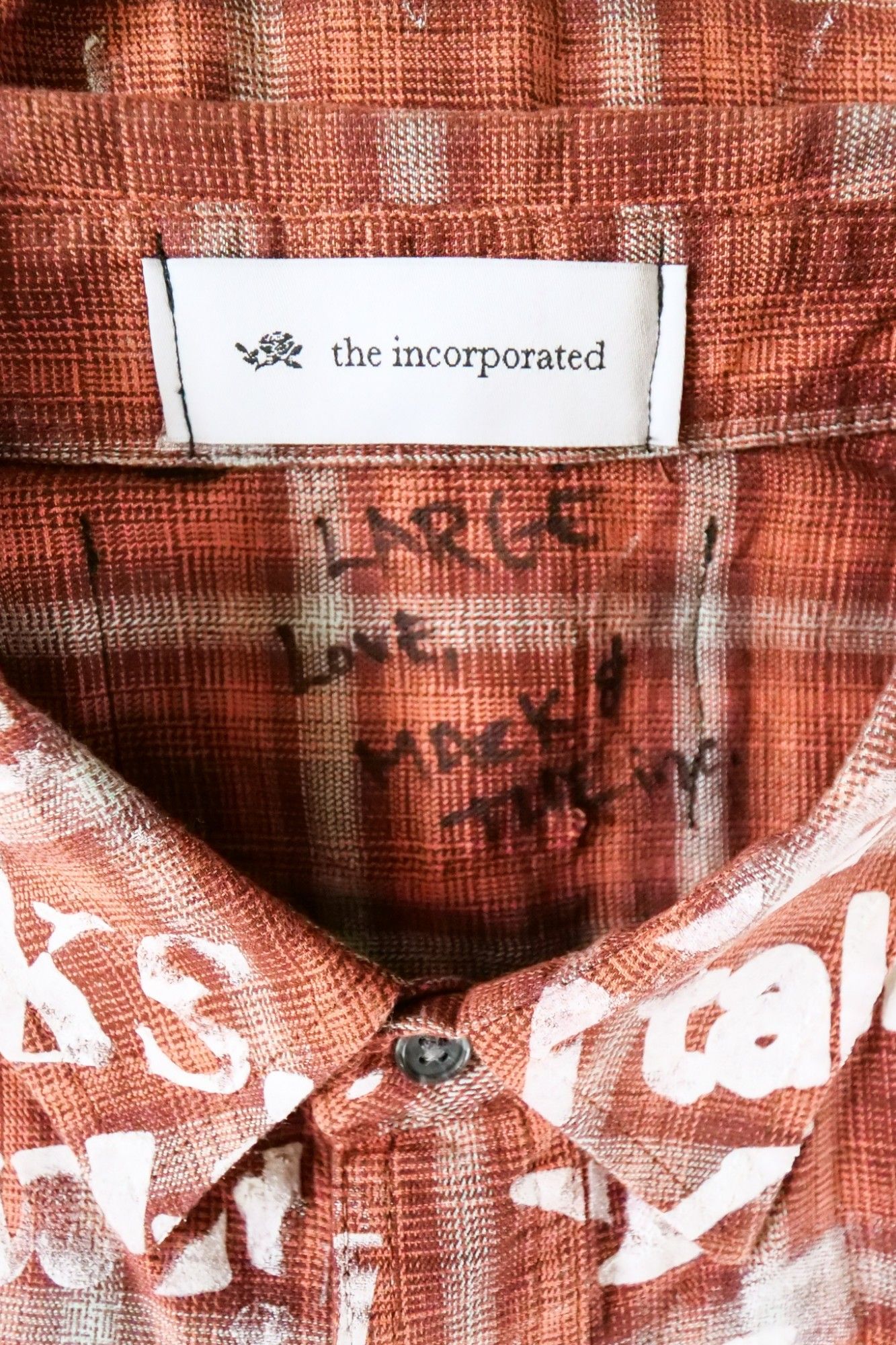 Used Button Down Shirt BROWN sizeL