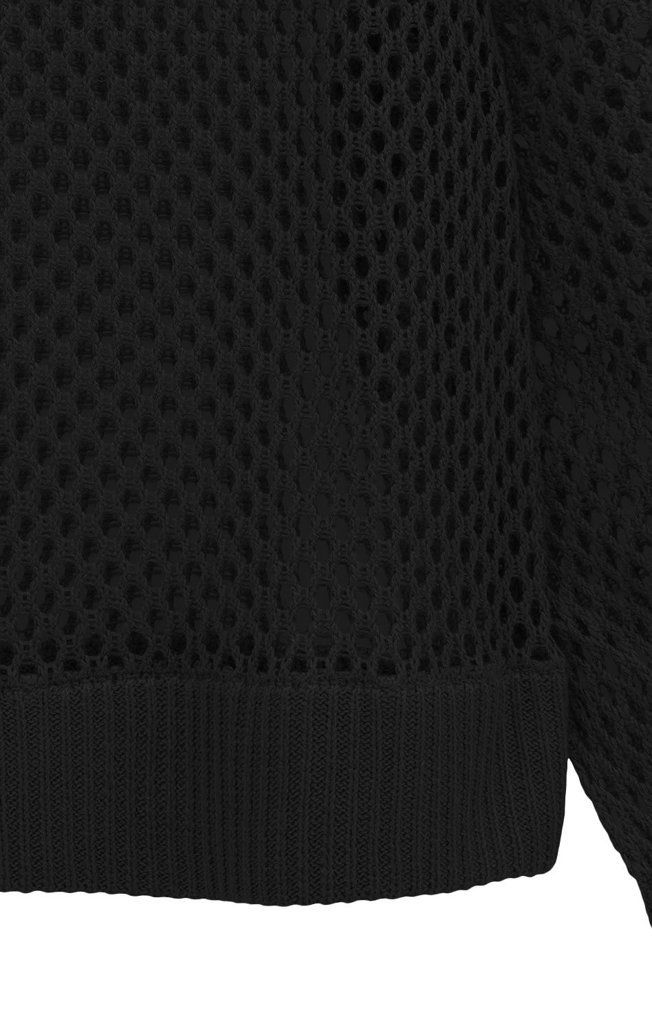 Mesh Knit Tops メッシュニット ブラック