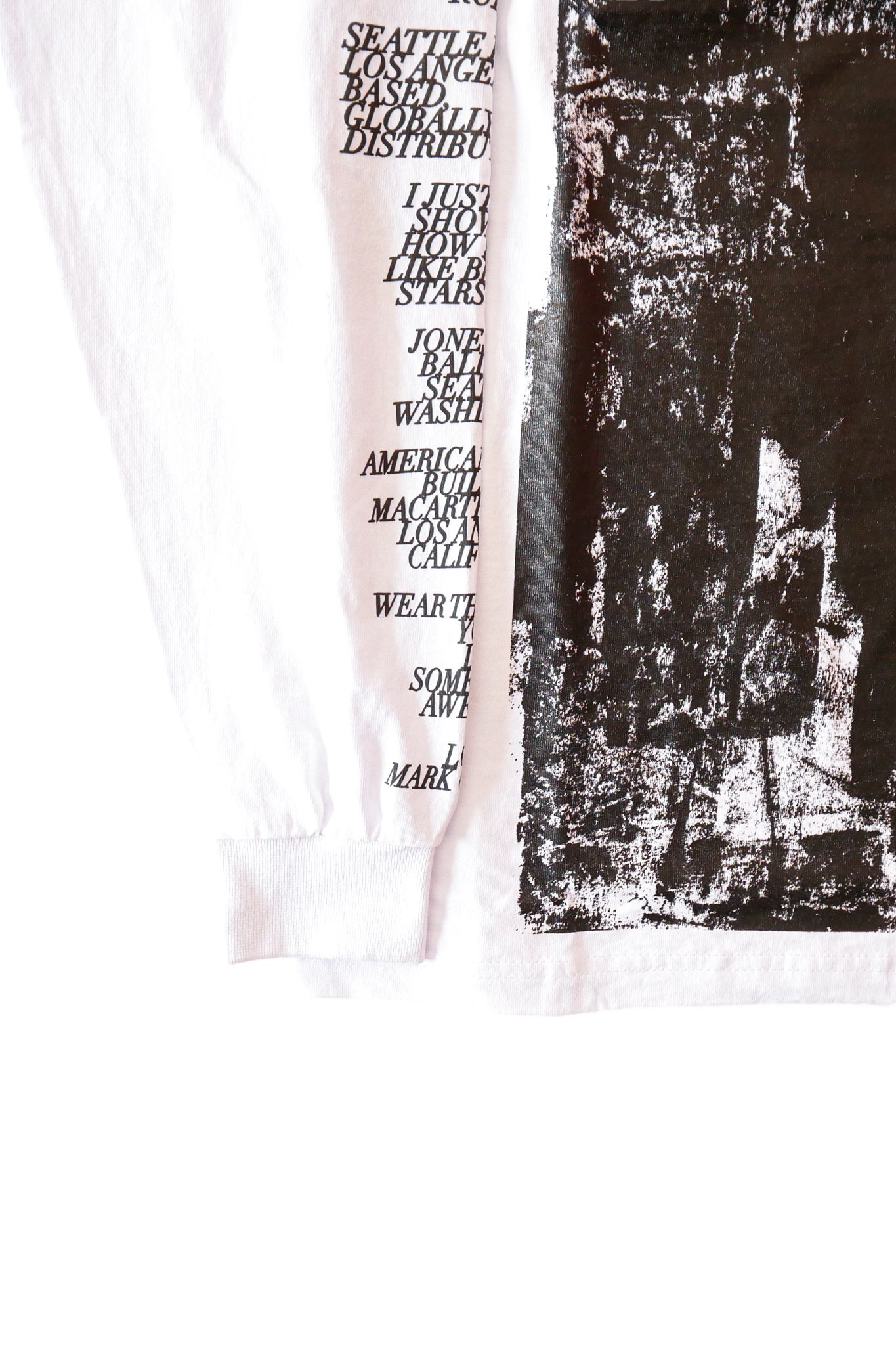 THE PAINTED プリント 長袖 Tシャツ ホワイト