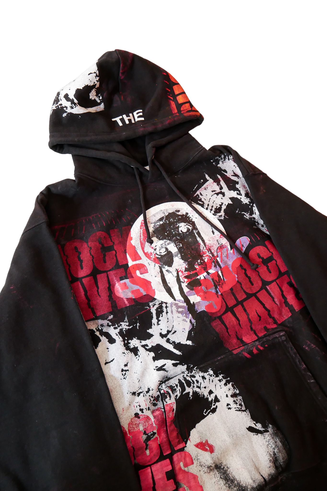 "TEST HOODY" SHOCK WAVES グラフィックプリント パーカー ブラック (one and only)