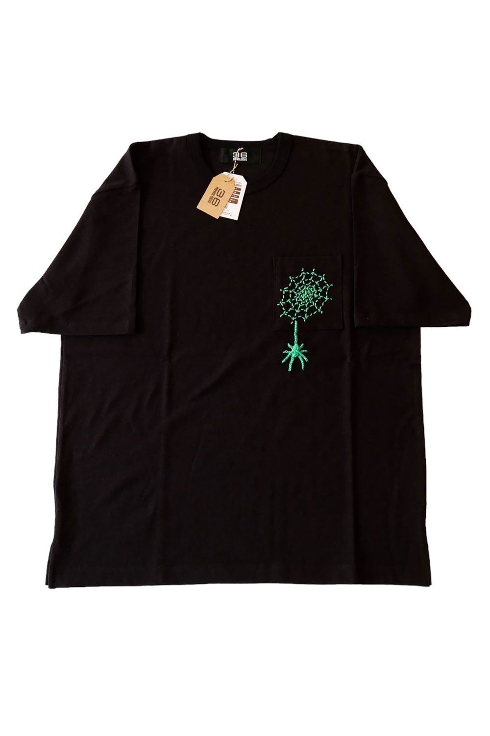 スパイダー ハンド刺繍 半袖 Tシャツ ブラック