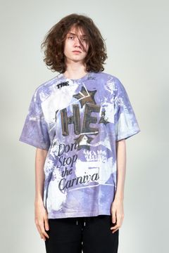 "TEST T" グラフィックプリント 半袖Tシャツ パープル (one and only)