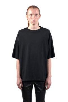 ドローコードクルーネックTシャツ BLACK