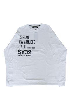 Listing Logo Long Sleeve Tee-shirt ブラック x ホワイト
