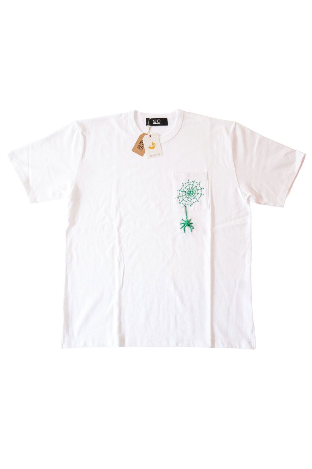 スパイダー ハンド刺繍 半袖 Tシャツ ホワイト