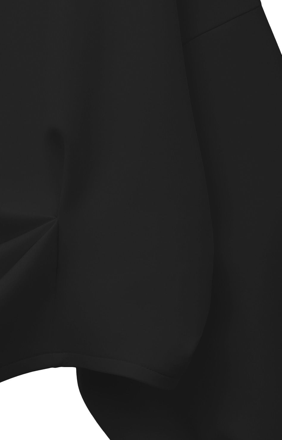 アレンジメント タック オーバー トップス ブラック ARRANGEMENT TUCK OVER TOPS BLACK