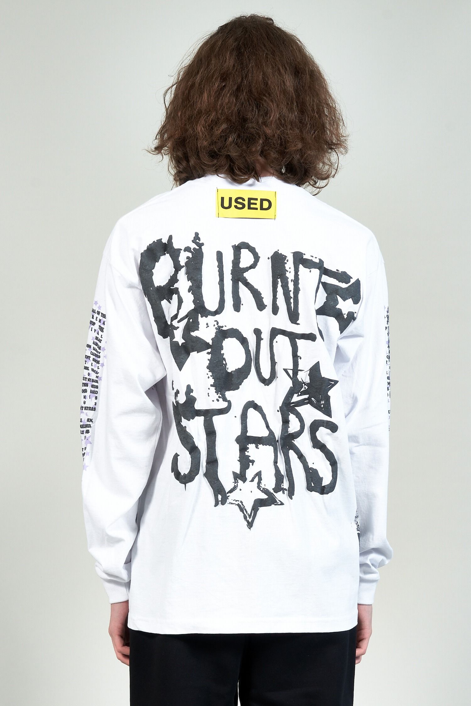 "TEST T" グラフィックプリント 長袖Tシャツ ホワイト (one and only)