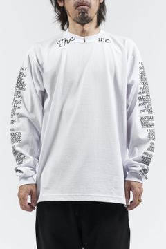 THE BLANK プリント 長袖 Tシャツ ホワイト