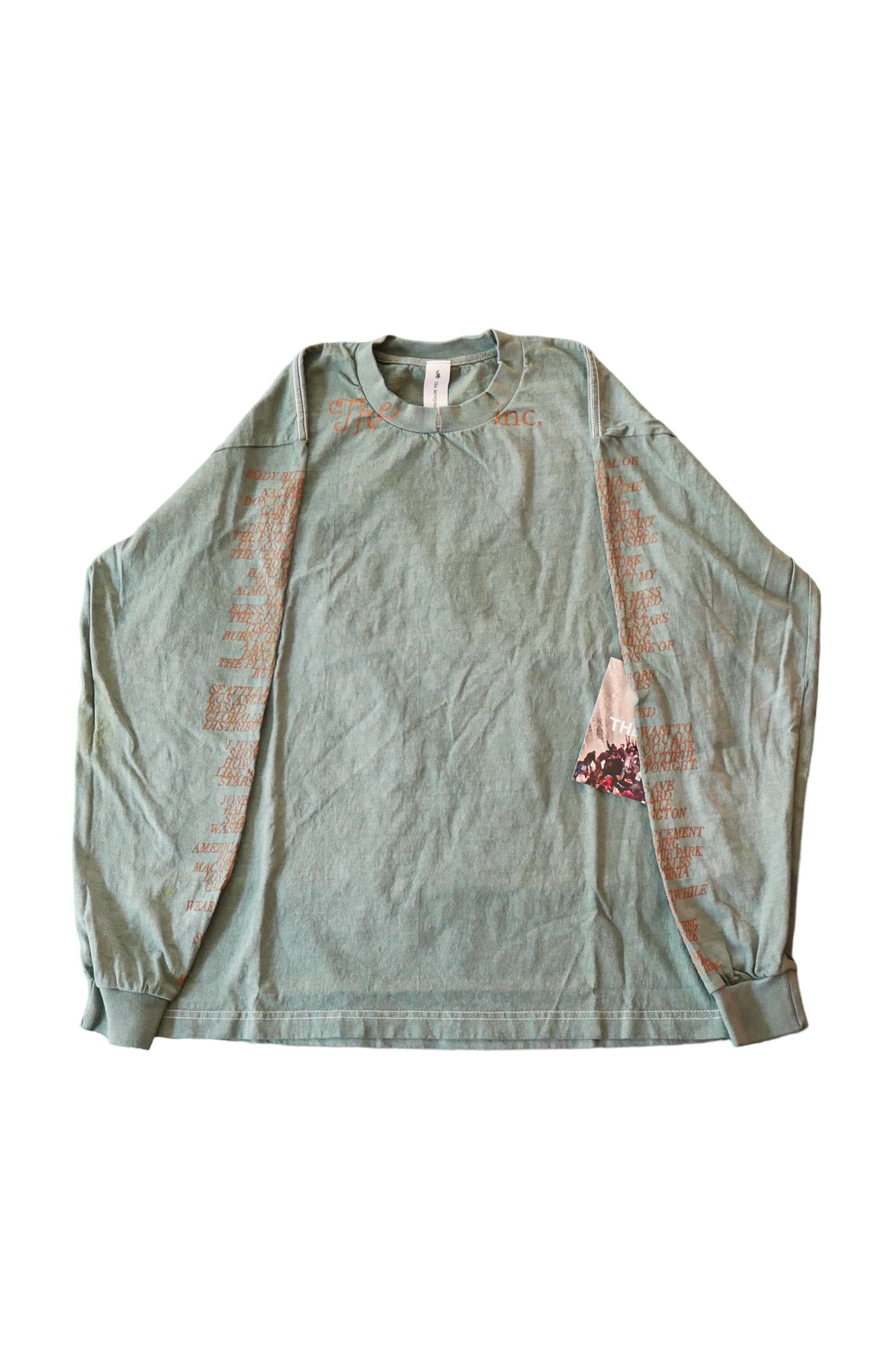 THE BLANK プリント 長袖 Tシャツ グリーン