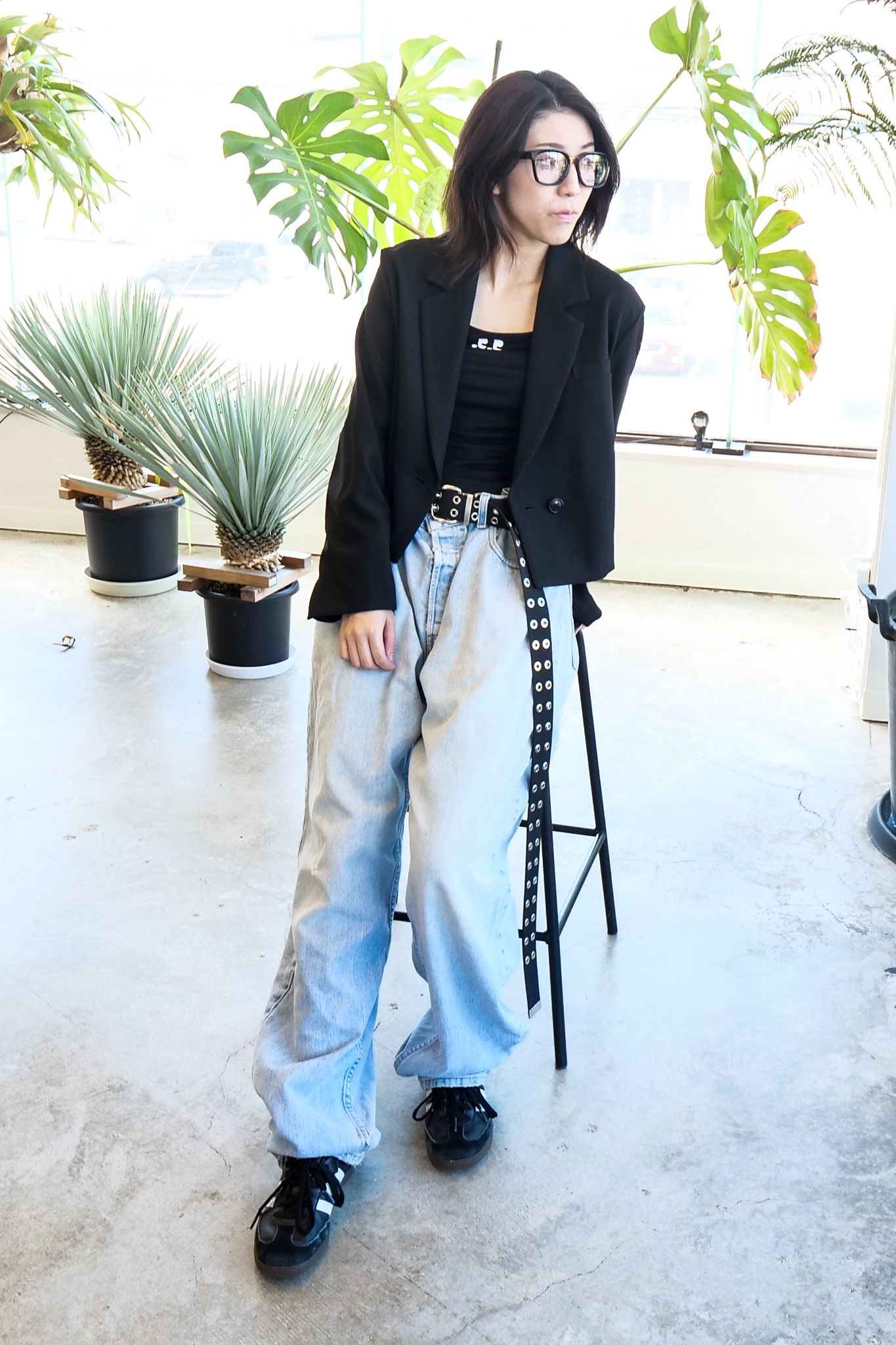 【MANOF】 Short Wide Jacket Black