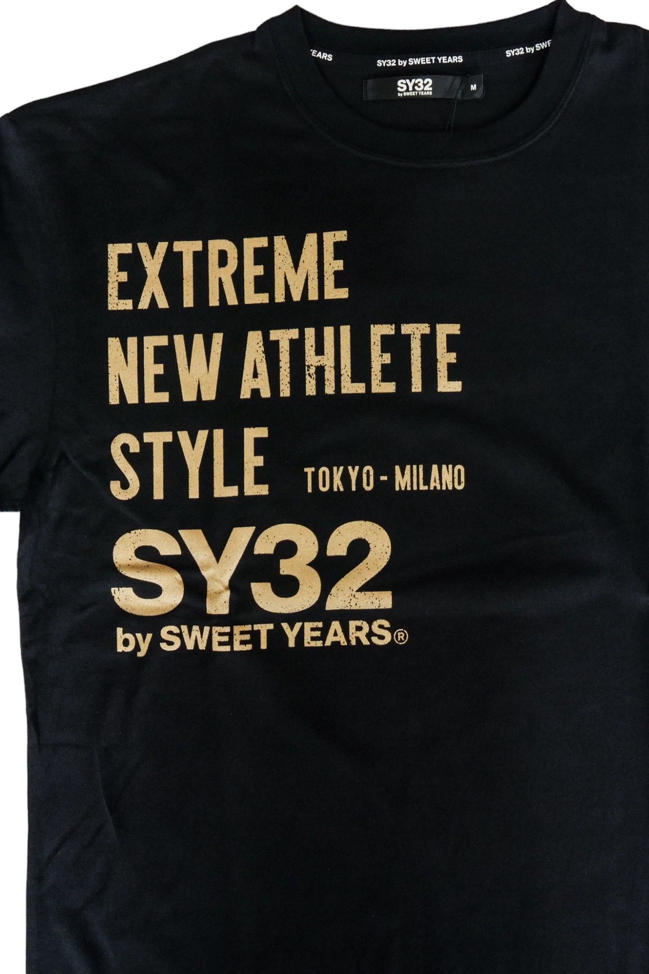Listing Logo Long Sleeve Tee-shirt ブラック x ホワイト