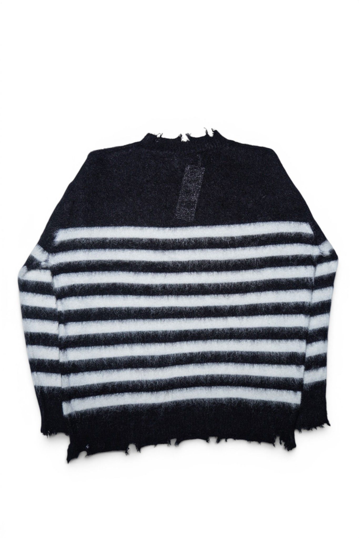 ランダム マリン ボーダーニット Random Marine Border Crashed Knit BLACKxWHITE