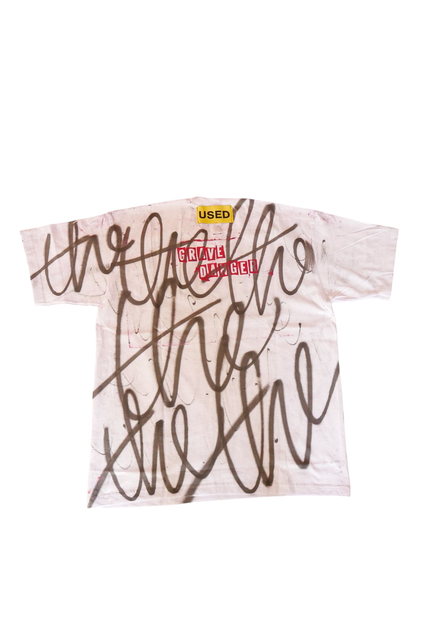 "TEST T" GRAVE DANGER グラフィックプリント 半袖Tシャツ ホワイト (one and only)
