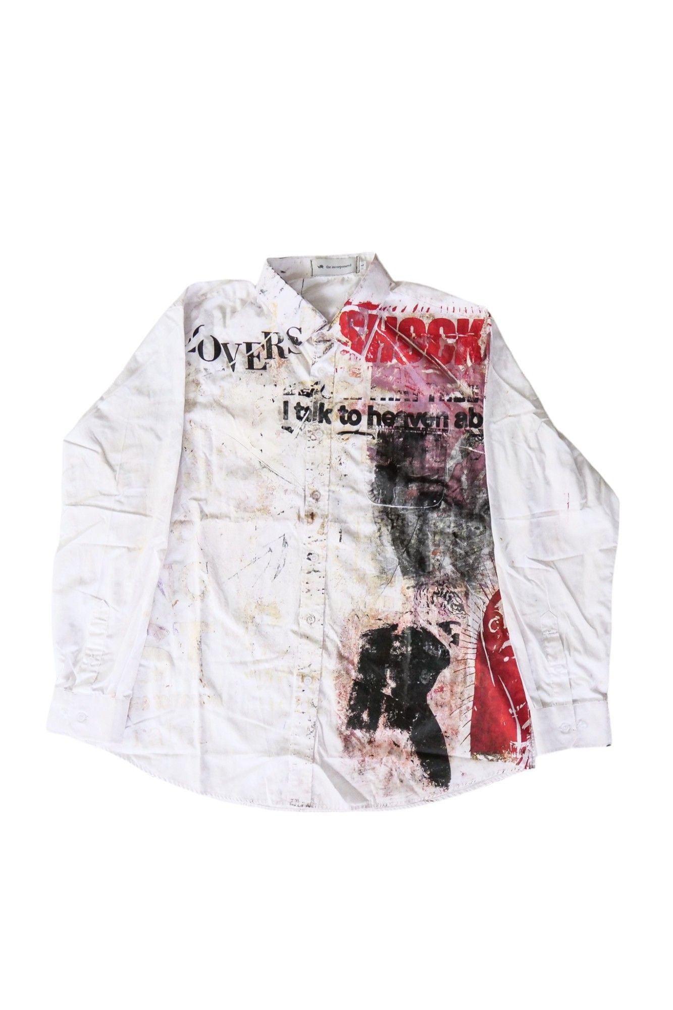 Used Button Down Shirt white sizeL