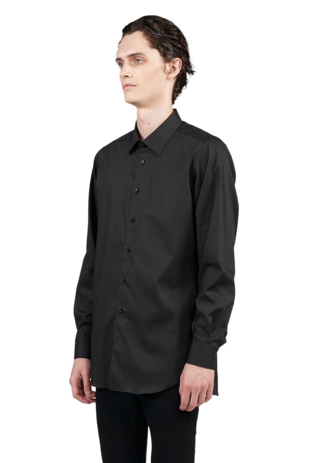 50's ブロードストレッチ レギュラーシャツ BLACK