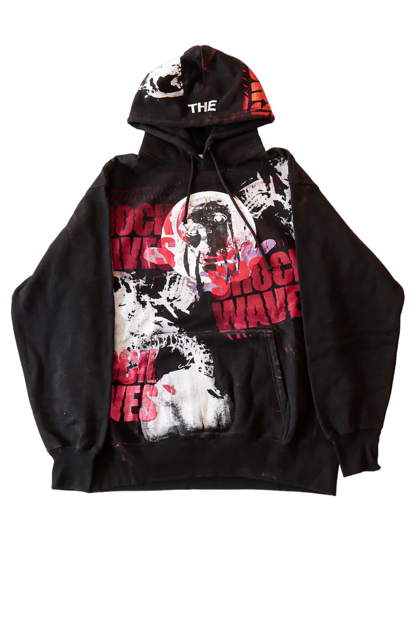 "TEST HOODY" SHOCK WAVES グラフィックプリント パーカー ブラック (one and only)