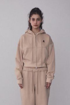 RR ステッチ クロップド ジップアップ フーディー
