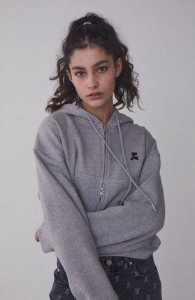 RR ステッチ クロップド ジップアップ フーディー