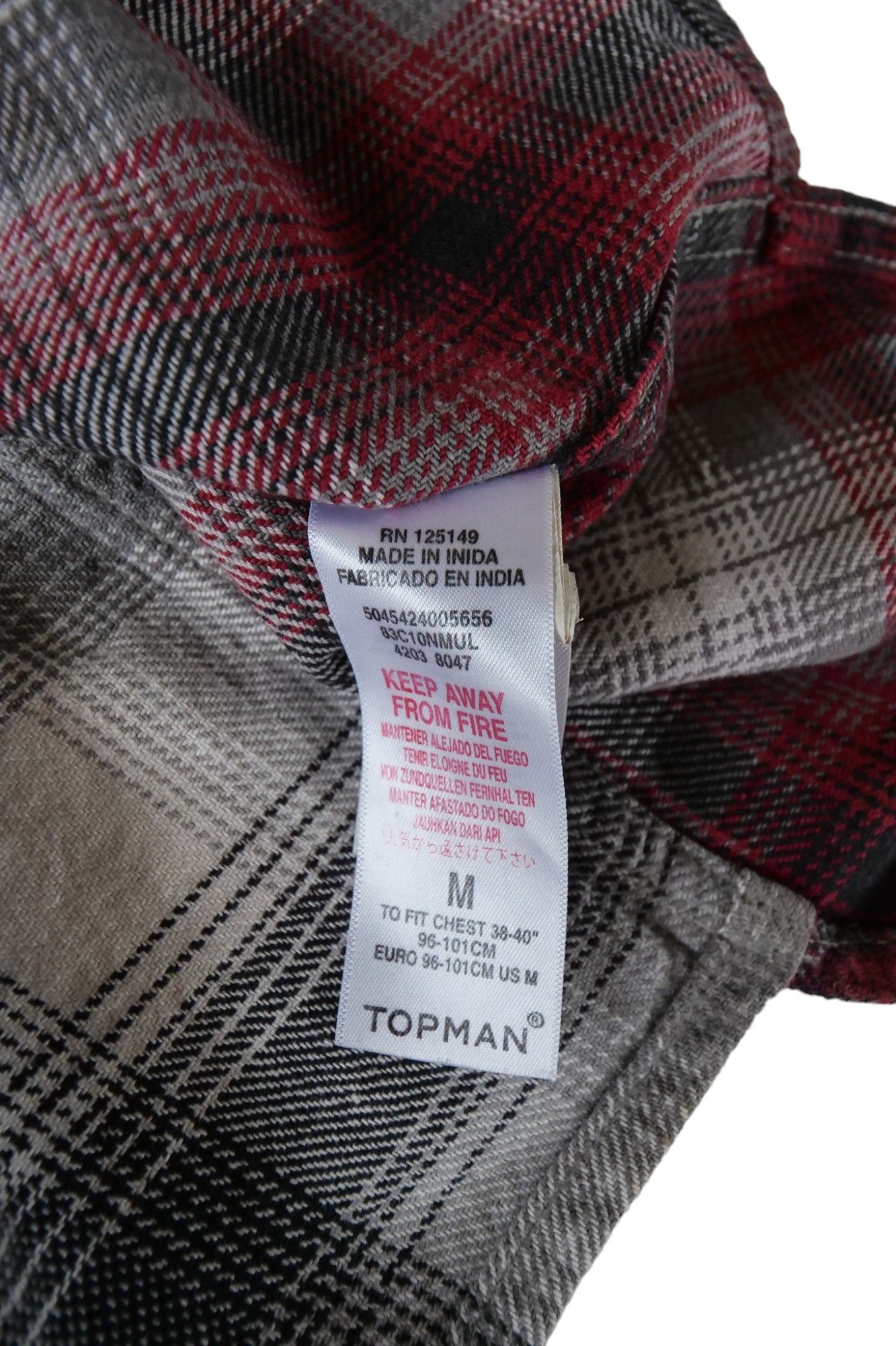 Used Button Down Shirt GRAY sizeM