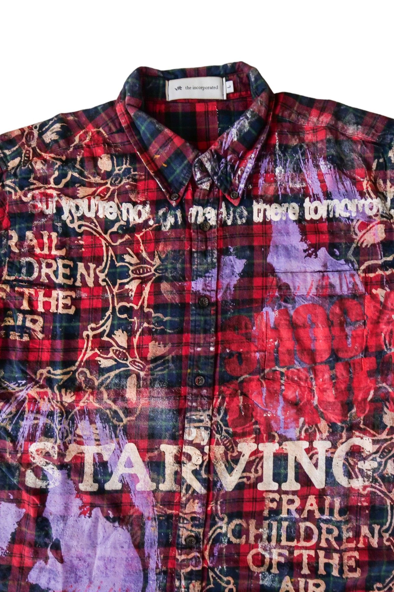 Used Button Down Shirt RED sizeL