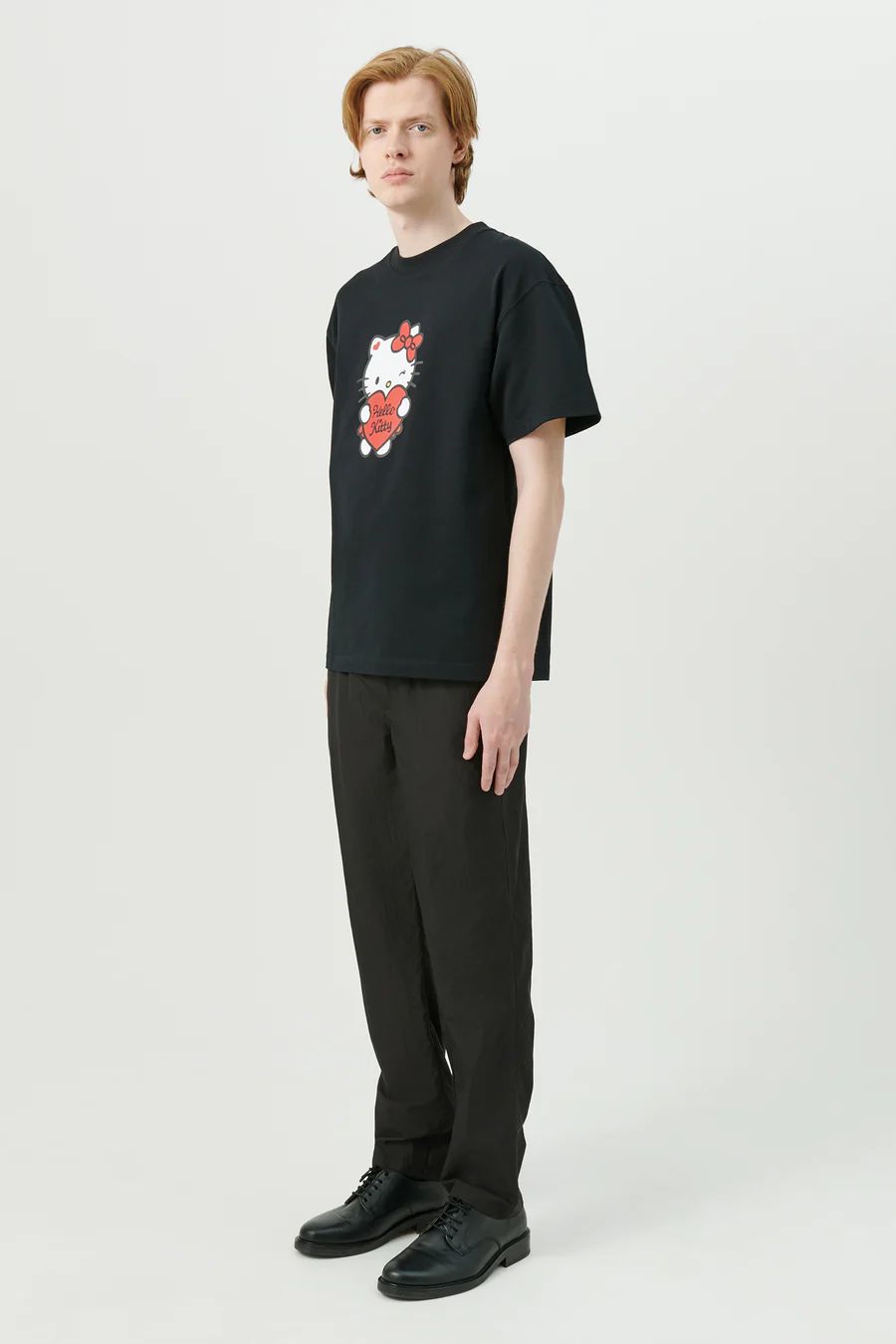soulland×ハローキティ コラボ ハートプリント 半袖Tシャツ ブラック