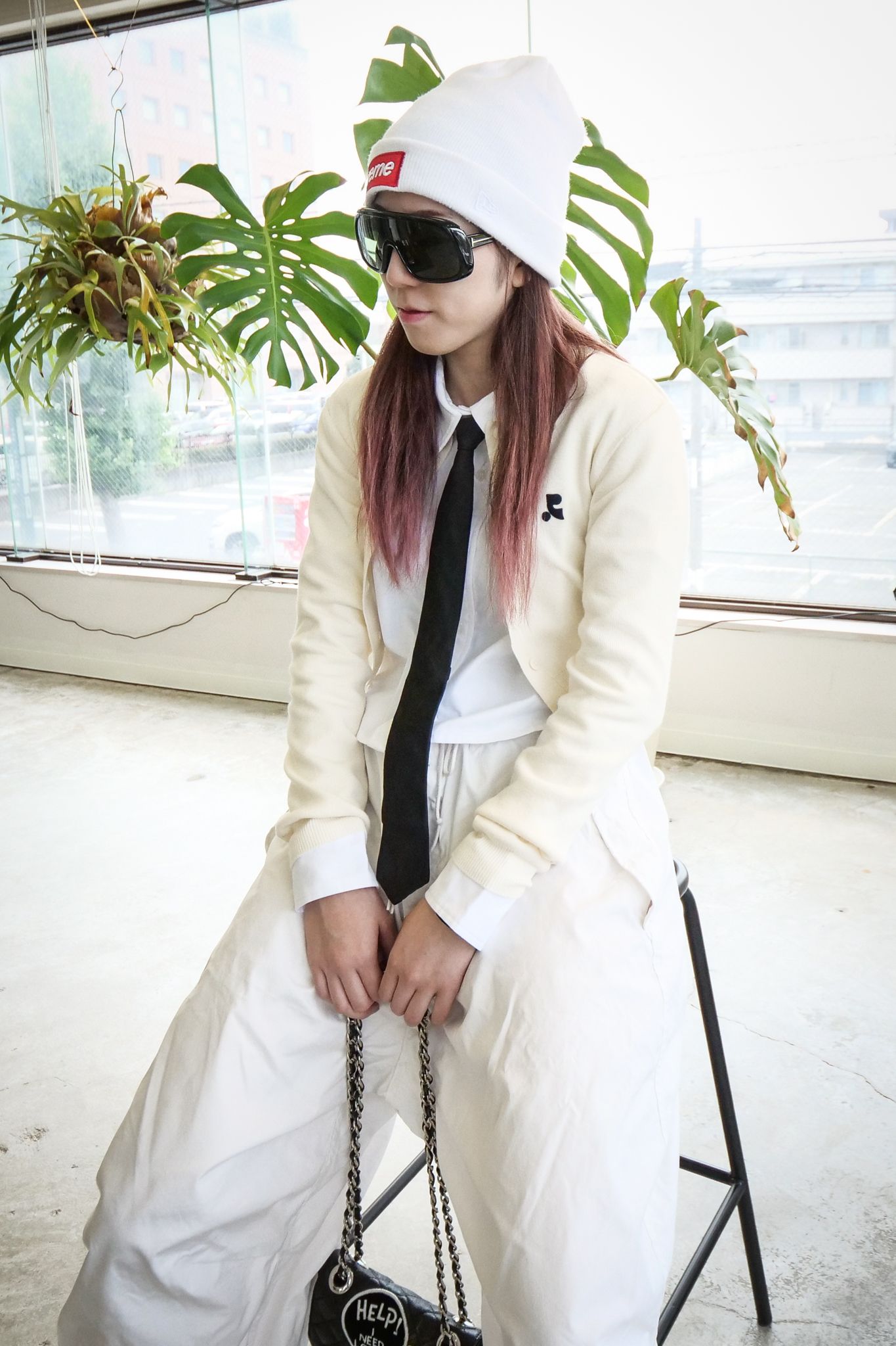【REST&RECREATION】 CROPPED CARDIGAN-IVORY