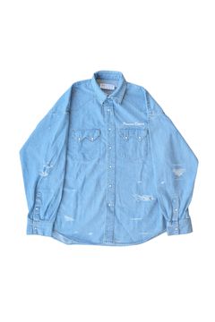 デストロイ デニム カウボーイ シャツ