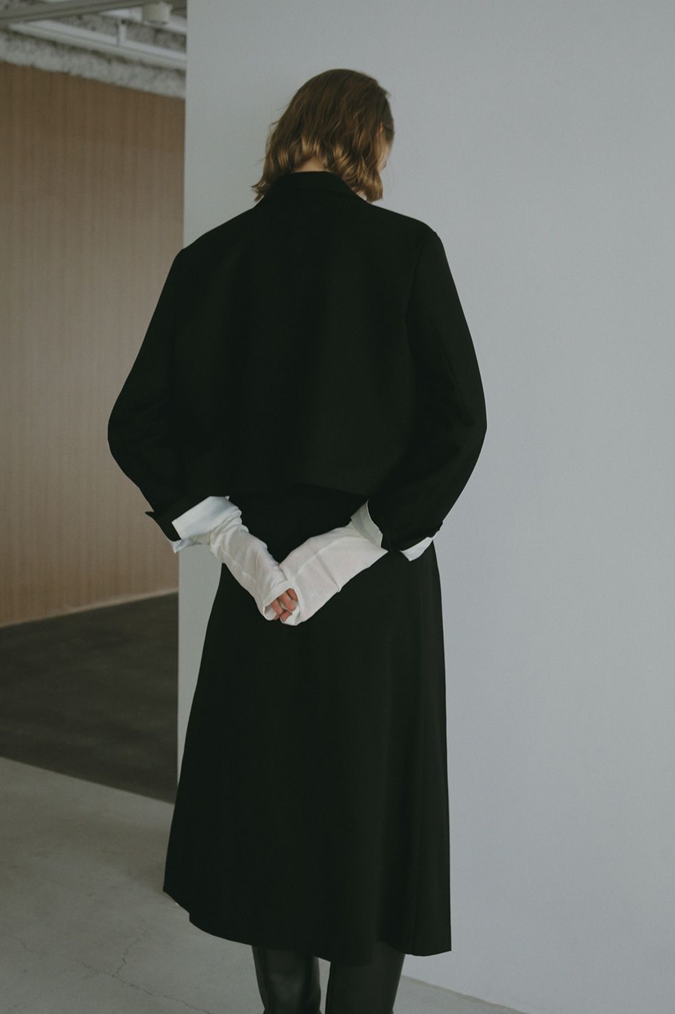 ショート ワイド ジャケット SHORT WIDE JACKET ブラック