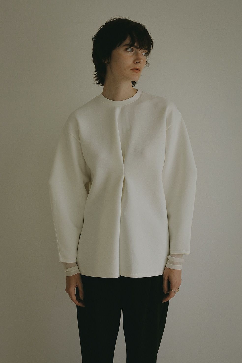 ウエスト タック カット トップス WAIST TUCK CUT TOPS ホワイト