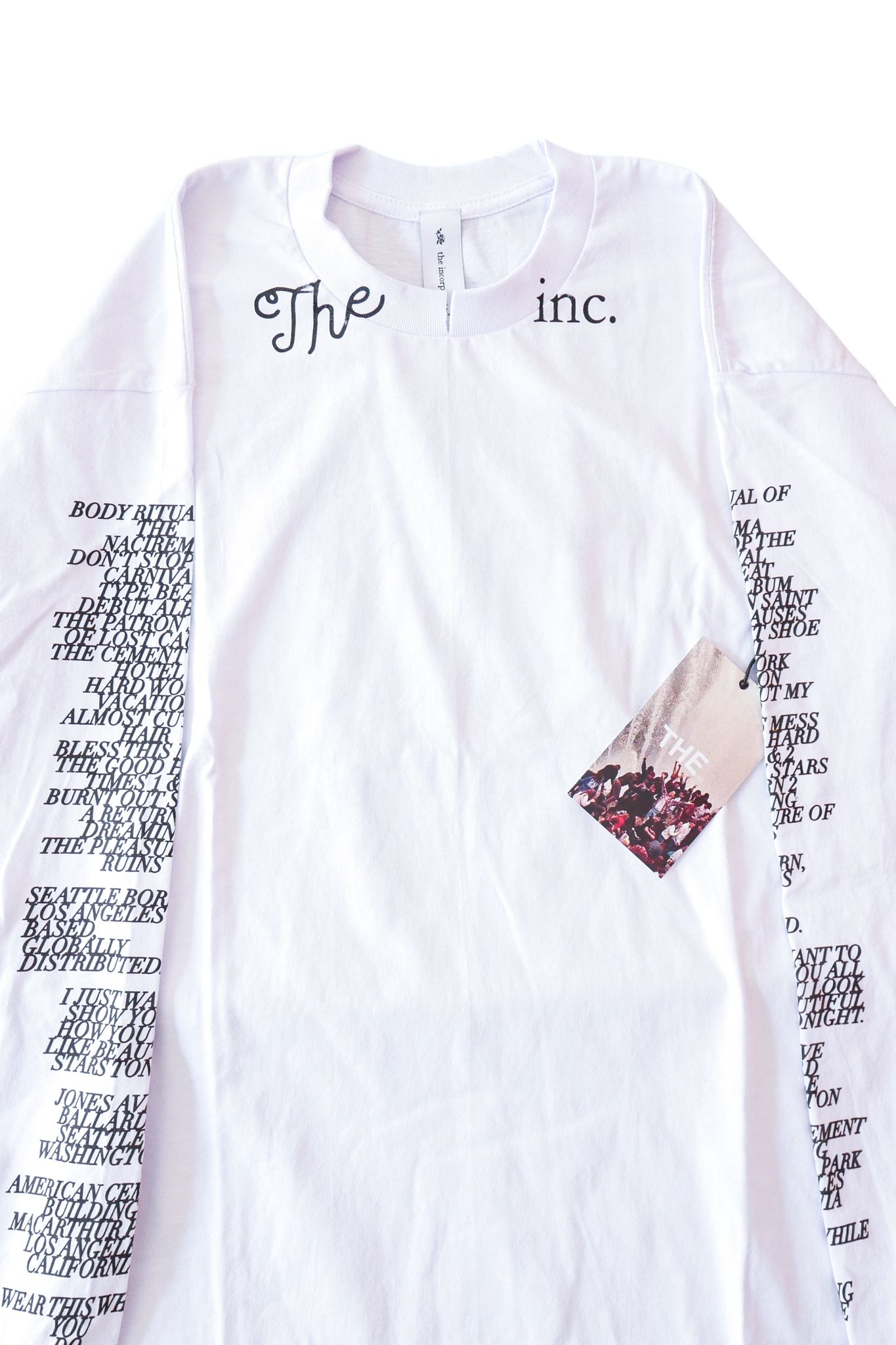 THE BLANK プリント 長袖 Tシャツ ホワイト