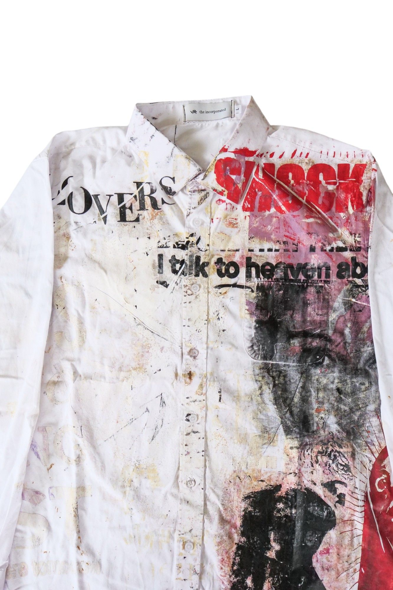 Used Button Down Shirt white sizeL