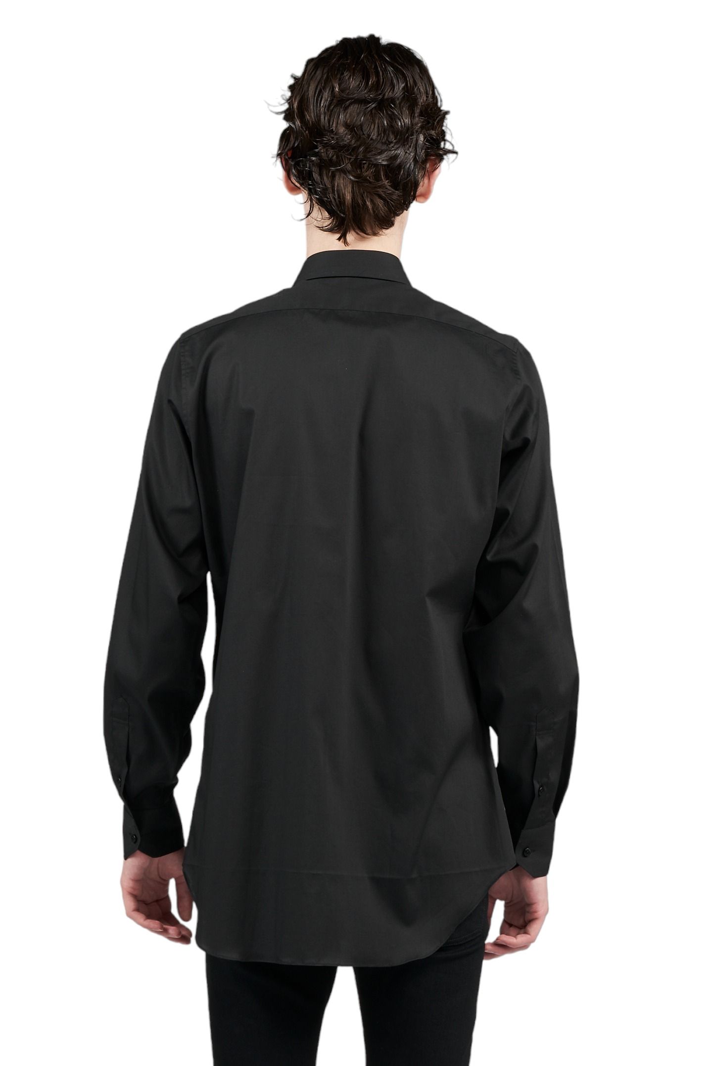 50's ブロードストレッチ レギュラー比翼シャツ BLACK
