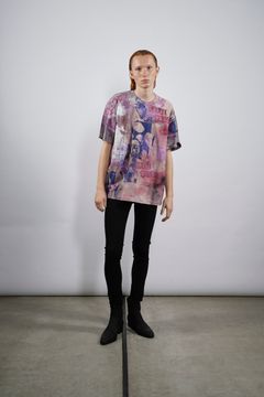 "TEST T" グラフィックプリント 半袖Tシャツ タイダイ