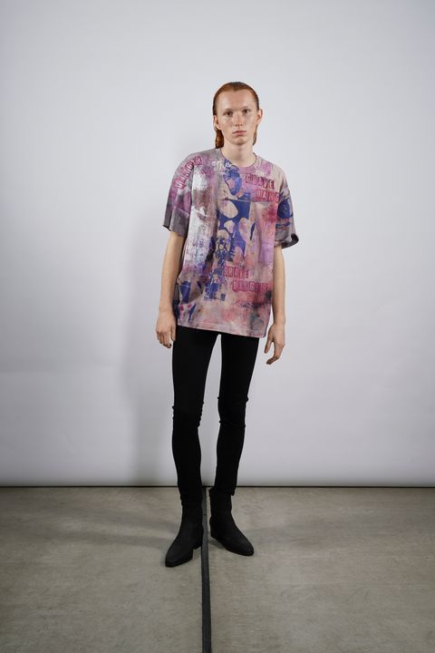 "TEST T" グラフィックプリント 半袖Tシャツ タイダイ