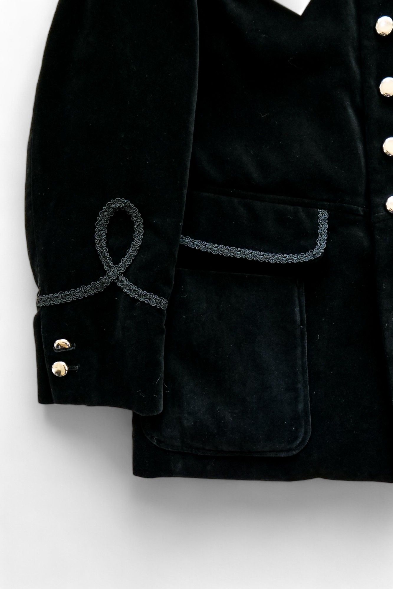 Velveteen Officer Jacket ベルベット オフィサー ジャケット ブラック
