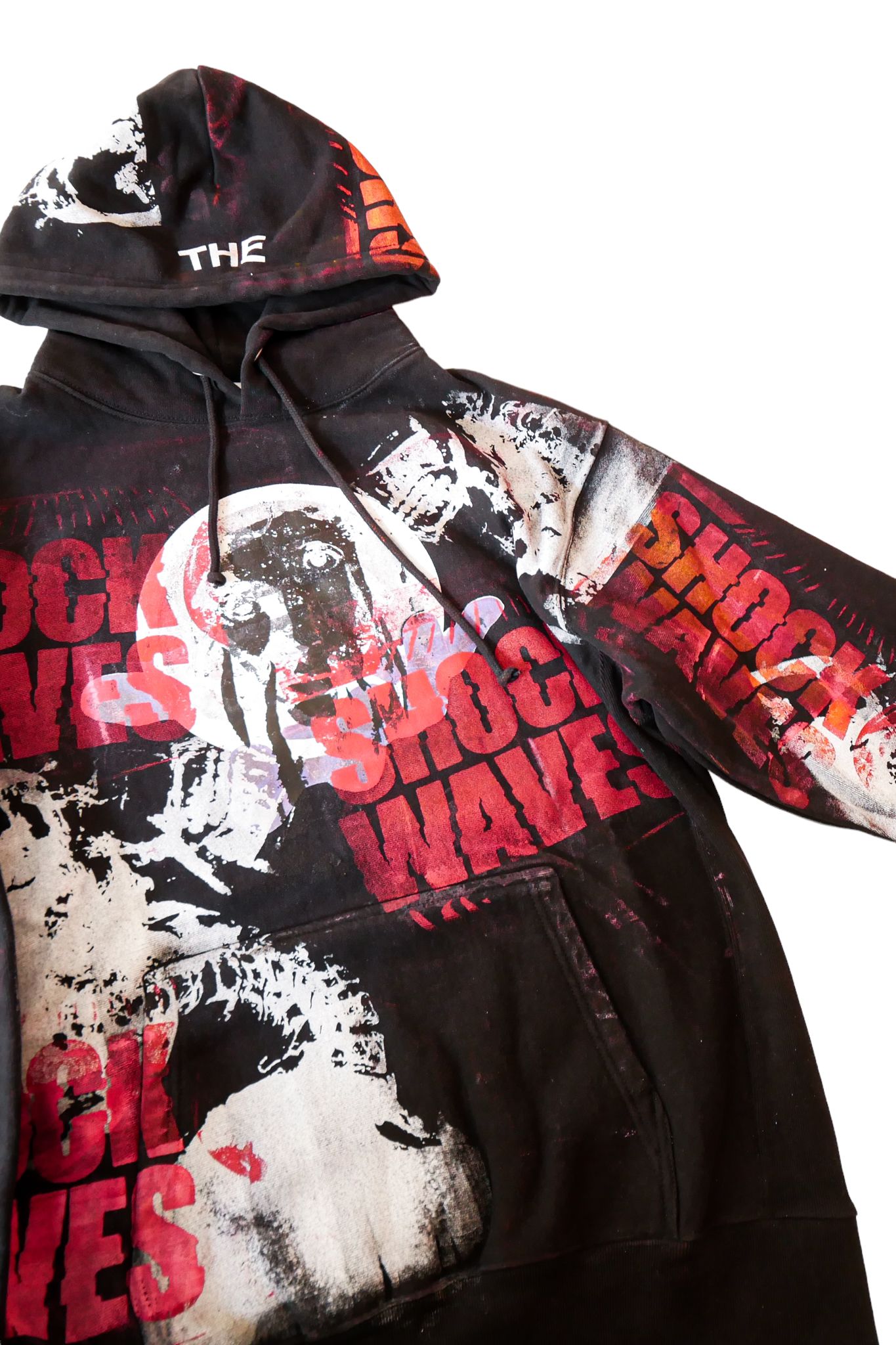 "TEST HOODY" SHOCK WAVES グラフィックプリント パーカー ブラック (one and only)