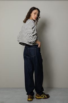 カービング デニム パンツ インディゴ