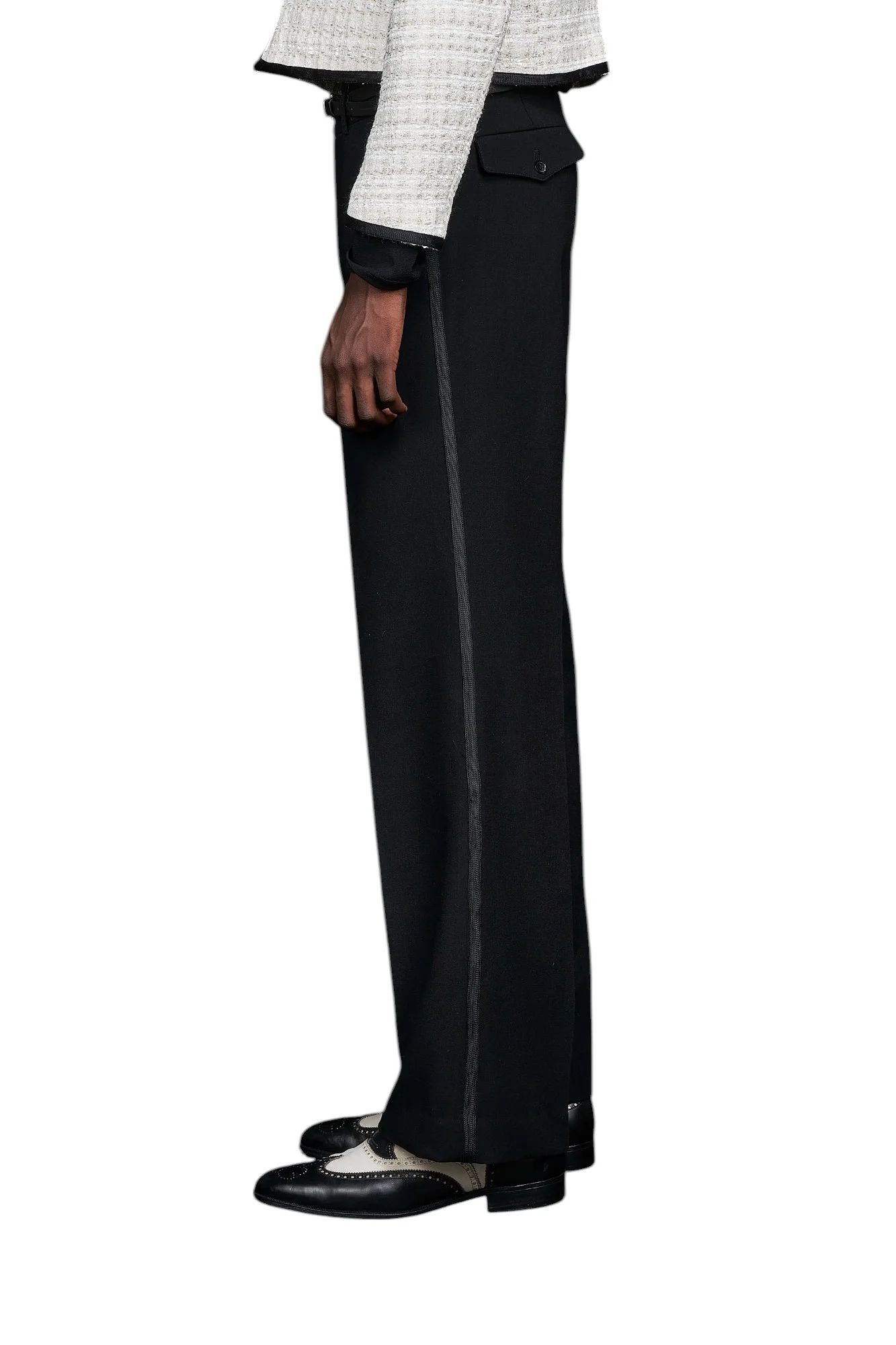 GALAABEND - 80' semi wide leg Sideline Slacks BLACK | 3RD[i