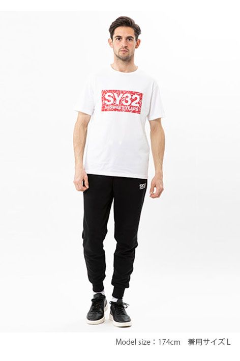 HEARTボックスロゴTシャツ ホワイト×ブラック