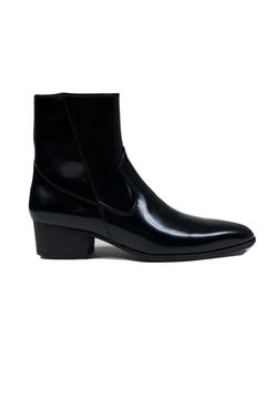 パテント ヒールブーツ 1.8inch ブラック