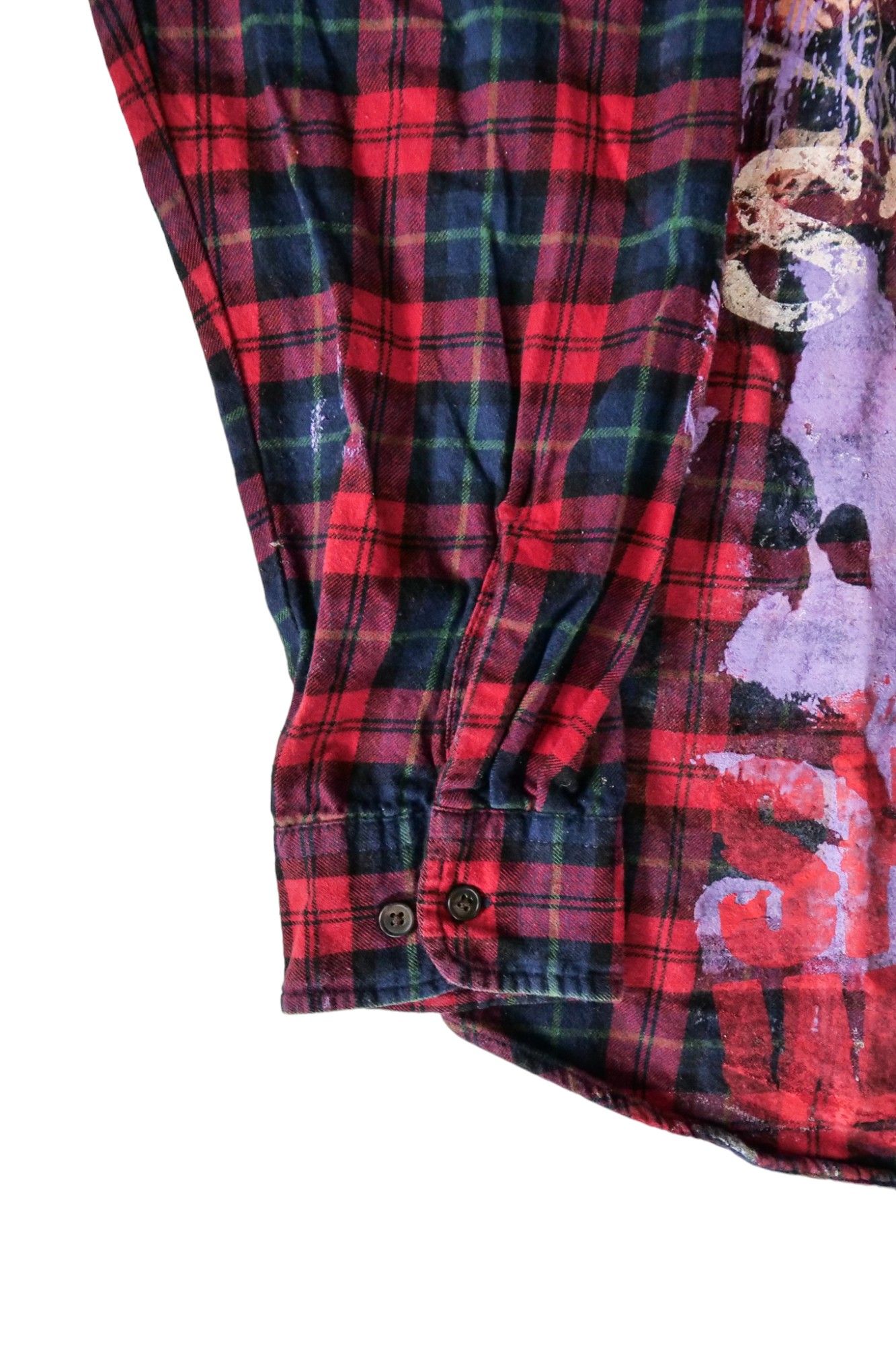 Used Button Down Shirt RED sizeL