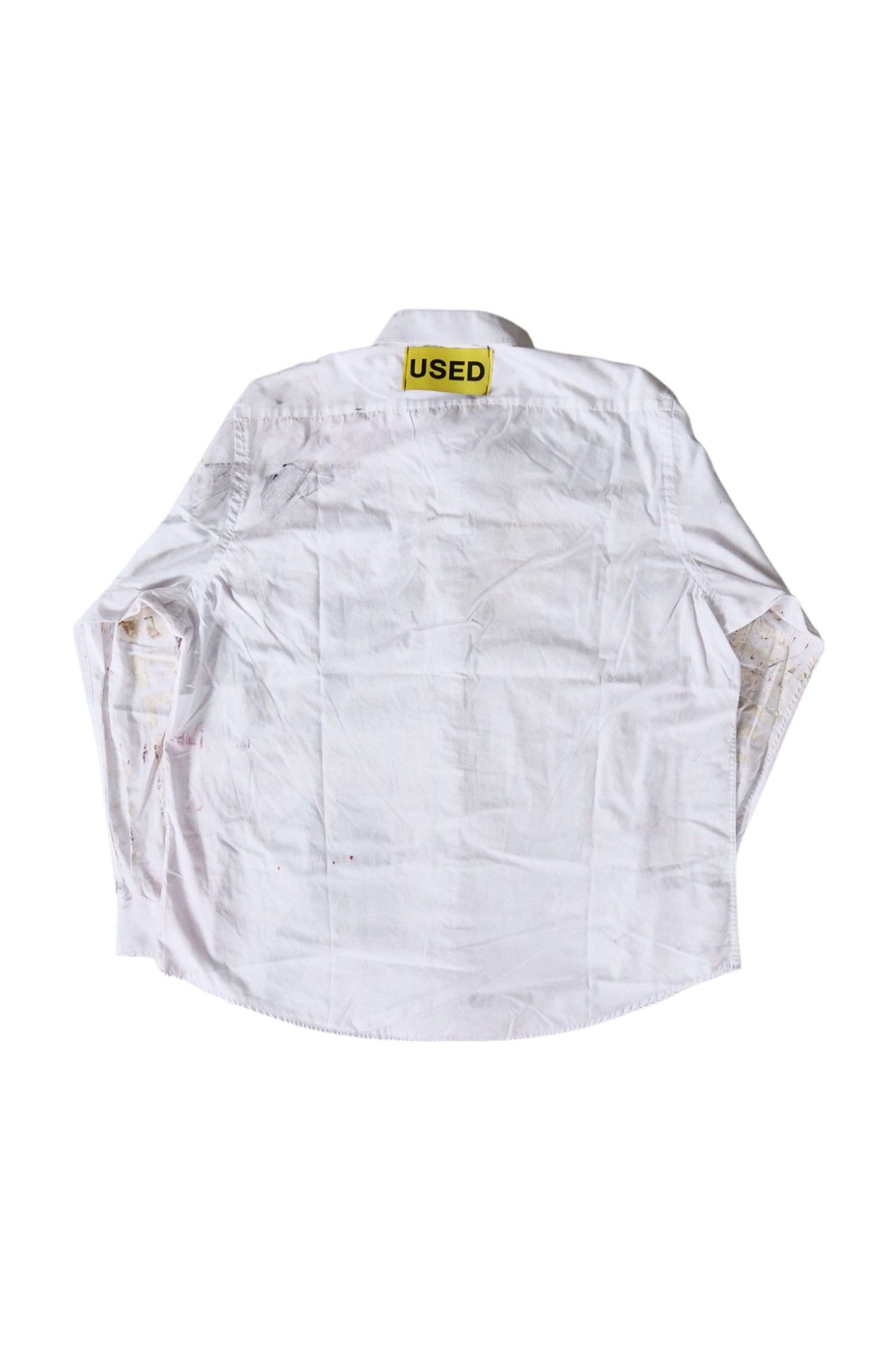 Used Button Down Shirt white sizeL