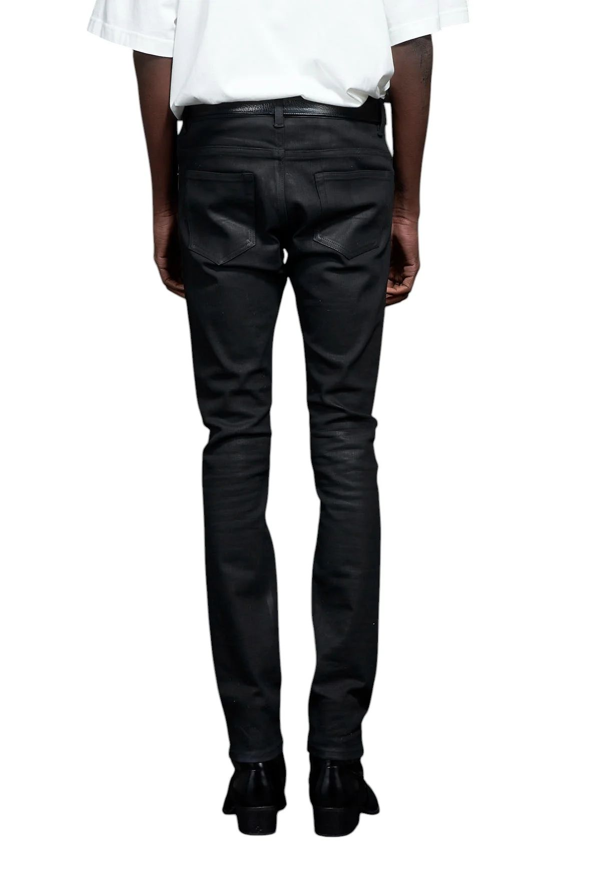 Black Coating EX Fit Leggings Denim Pants ブラックコーティングレギンスデニム