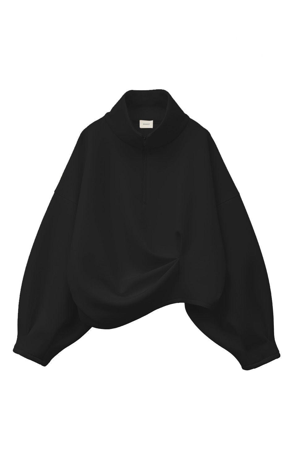 アレンジメント タック オーバー トップス ブラック ARRANGEMENT TUCK OVER TOPS BLACK