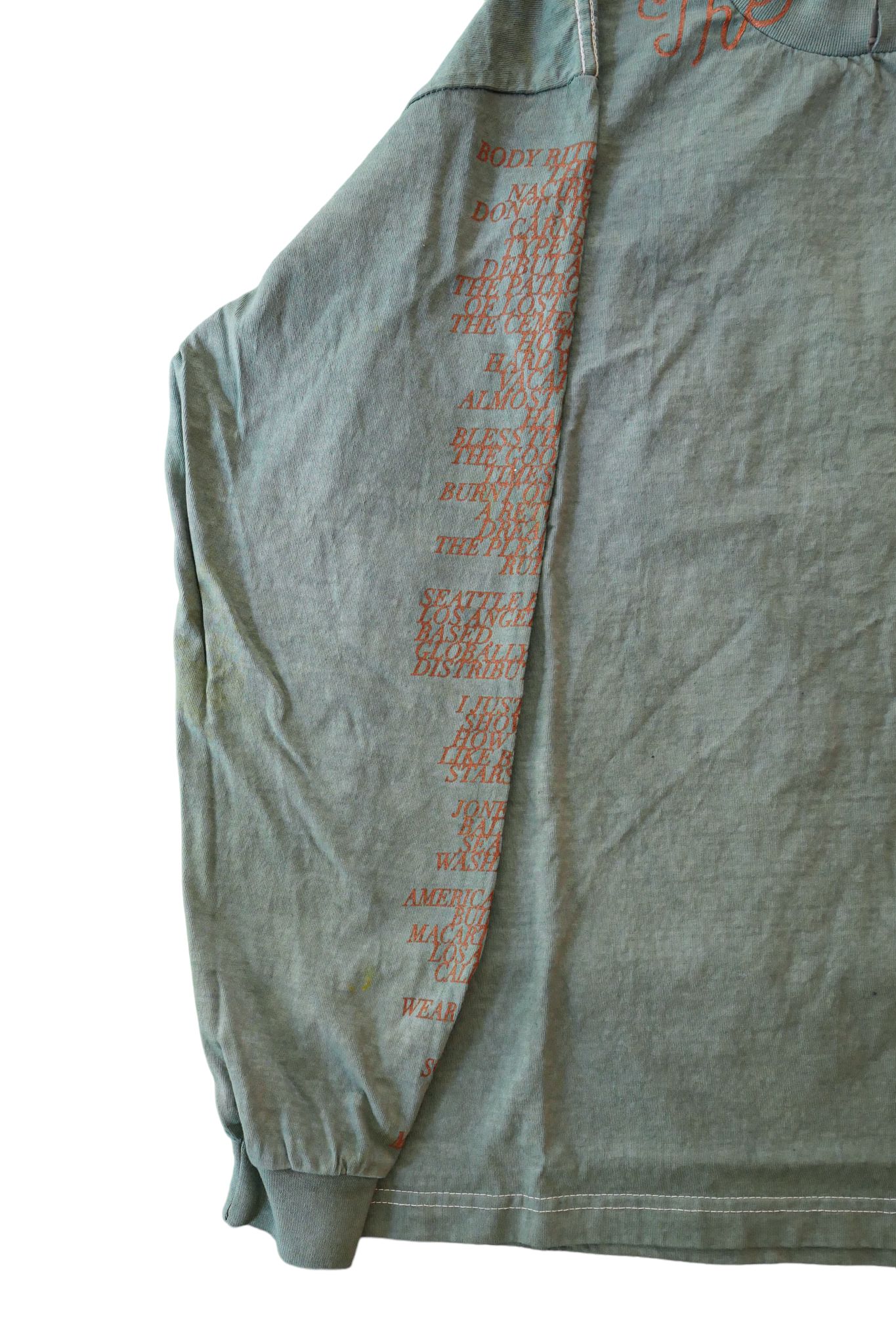 THE BLANK プリント 長袖 Tシャツ グリーン