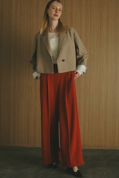 ショート ワイド ジャケット SHORT WIDE JACKET ベージュ