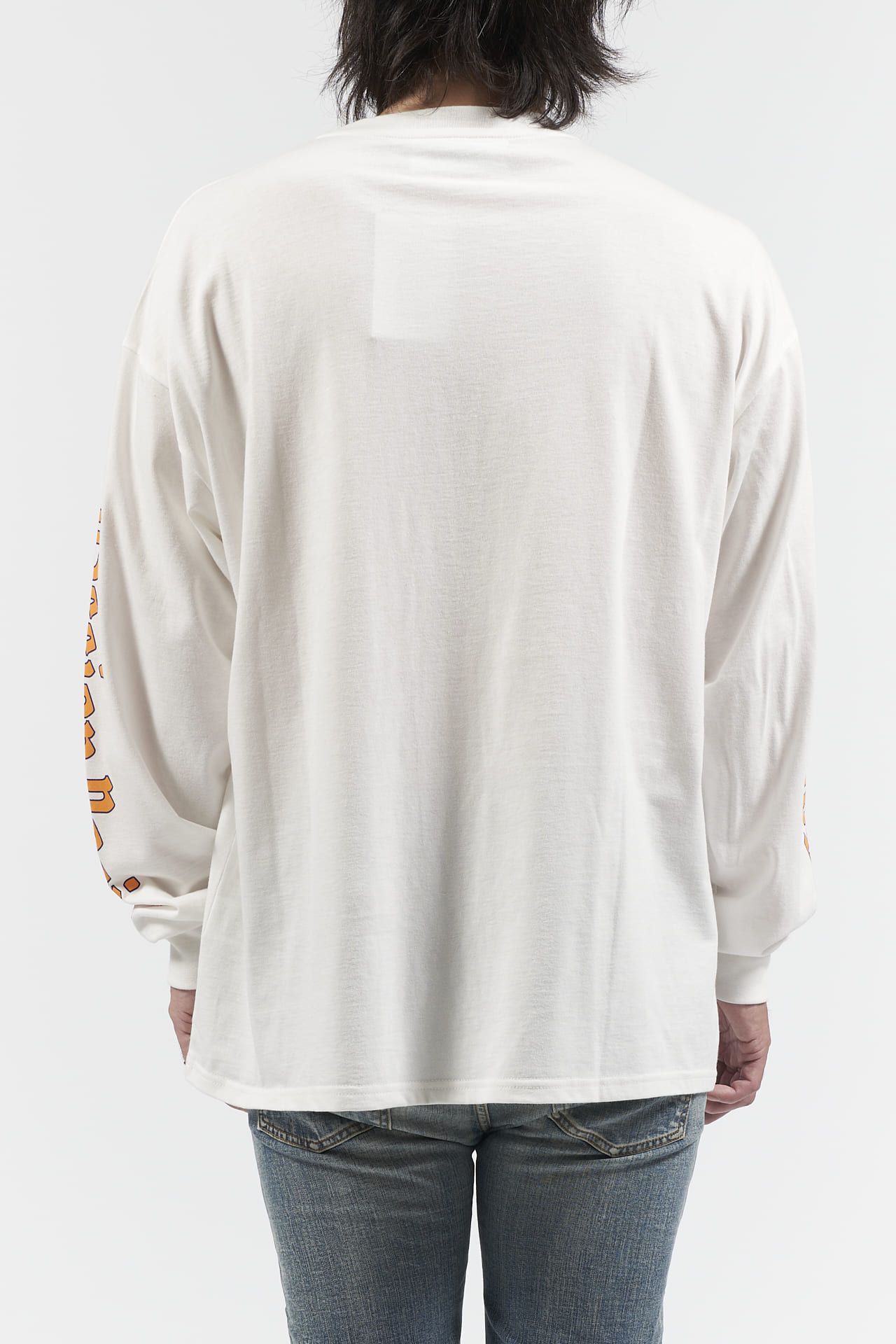 コットン L/S Tシャツ CHAIN ホワイト