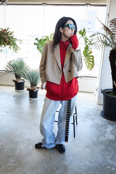 【MANOF】Short Wide Jacket Beige
